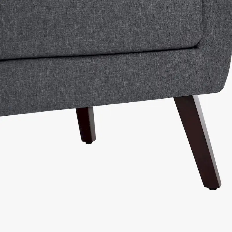 Linen Upholstered Accent Chair Wingback Armchair Set of 2