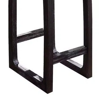 Sgabello da bar da 40 cm Razo, altezza bancone, tessuto/espresso invecchiato - Acme Furniture: Rivestito in lino, base in legno