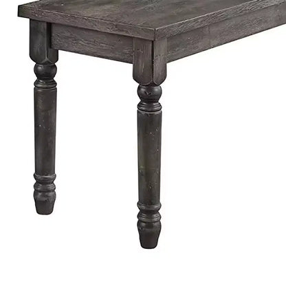 Wallace Bench Weathered Blue Washed - Acme Furniture: Rubberwood Frame, 250lb Capacity, Rectangle Shape