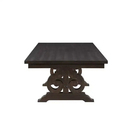 104" Maisha Dining Table Rustic Walnut Finish - Acme Furniture