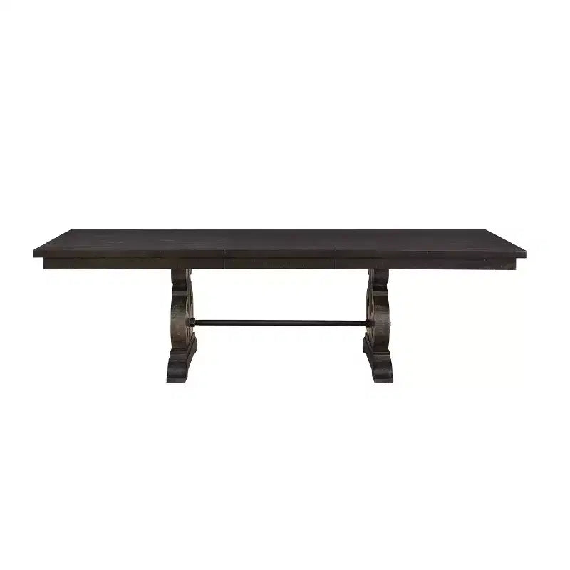 104" Maisha Dining Table Rustic Walnut Finish - Acme Furniture
