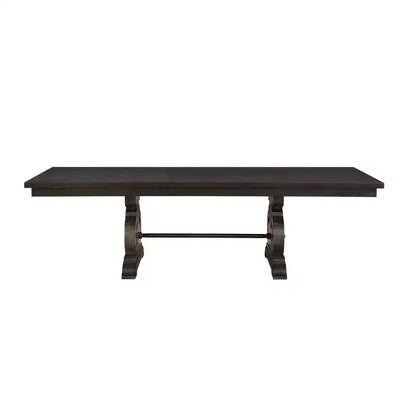 104" Maisha Dining Table Rustic Walnut Finish - Acme Furniture