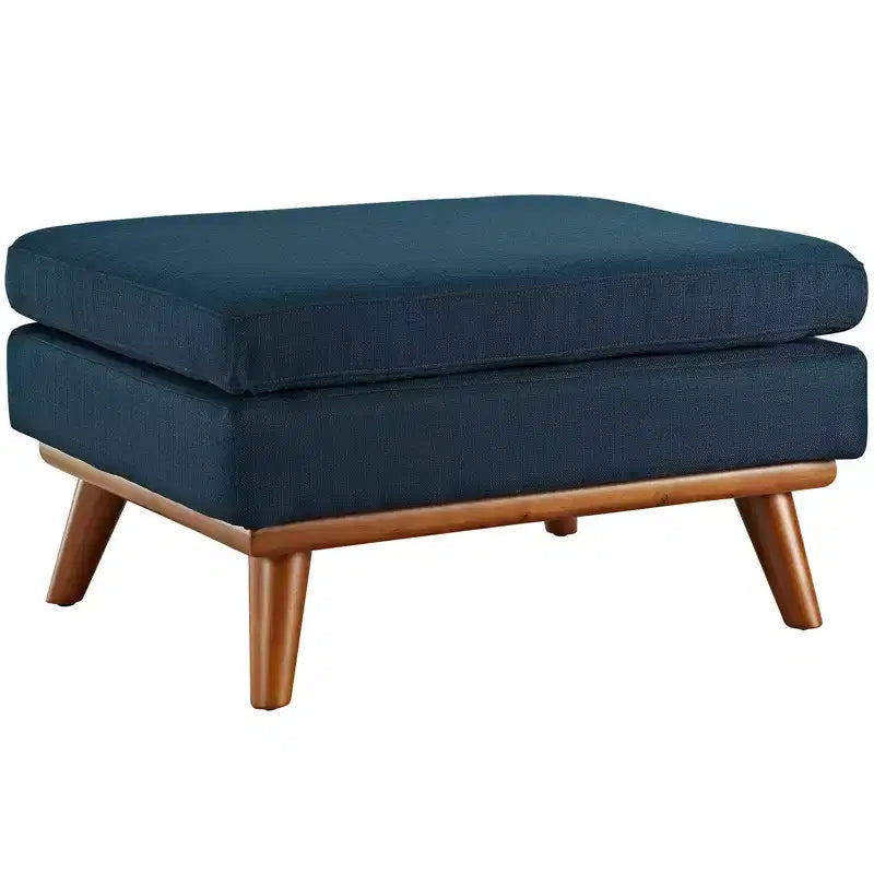 Poltrona e Pouf Engage 2pz Azure - Modway: Comodo Set Seduta Imbottito, Montaggio Senza Attrezzi