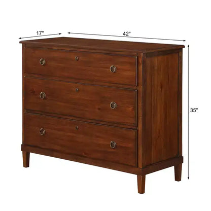 Cassettiera Comfort Pointe Cambridge Marrone: Stile Transizionale, Guide Metalliche, Blocchi di Sicurezza, Nessun Montaggio Richiesto