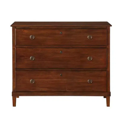 Cassettiera Comfort Pointe Cambridge Marrone: Stile Transizionale, Guide Metalliche, Blocchi di Sicurezza, Nessun Montaggio Richiesto