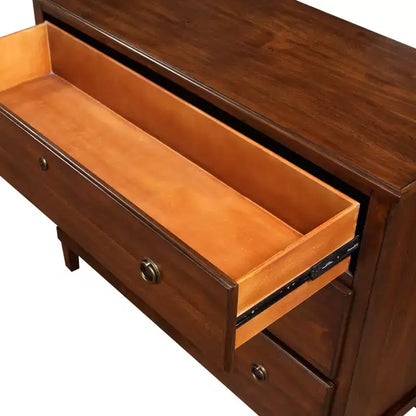 Cassettiera Comfort Pointe Cambridge Marrone: Stile Transizionale, Guide Metalliche, Blocchi di Sicurezza, Nessun Montaggio Richiesto