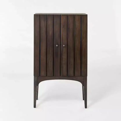 Palma Arched Fluted Cabinet Dark Brown - Threshold™ designed with Studio McGee