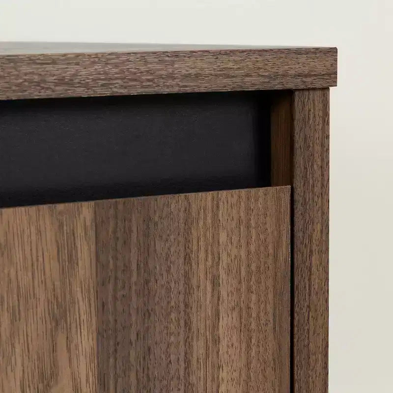 South Shore Flam TV Stand for TVs up to 60" Natural Walnut: Laminated Particle Board Media Console