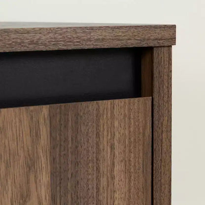 South Shore Flam TV Stand for TVs up to 60" Natural Walnut: Laminated Particle Board Media Console