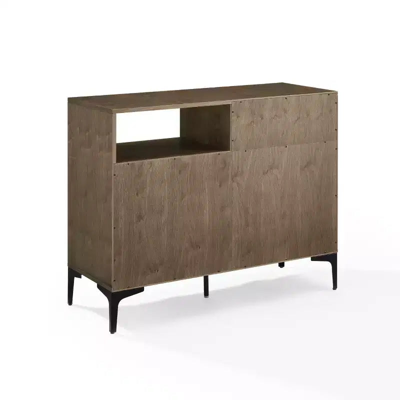 Crosley 40" Sydney Mobile TV Porta Dischi Noce: Porta Vinili, Mobile Multimediale con Ripiani Aperti