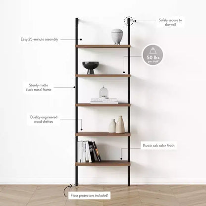 Nathan James 72.5" Theo Bookshelf Brown