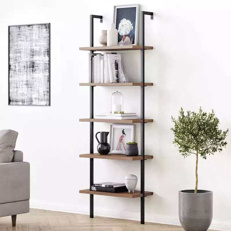 Nathan James 72.5" Theo Bookshelf Brown