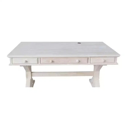 Executive Desk with Canyon Base Unfinished - International Concepts: Modern Hardwood Office, 60-Inch Surface