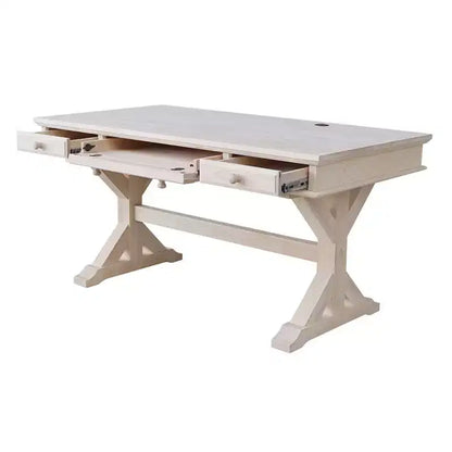 Executive Desk with Canyon Base Unfinished - International Concepts: Modern Hardwood Office, 60-Inch Surface