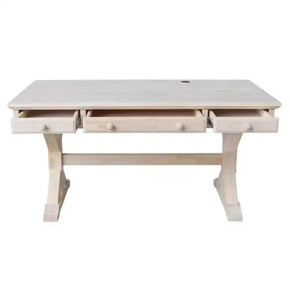 Executive Desk with Canyon Base Unfinished - International Concepts: Modern Hardwood Office, 60-Inch Surface