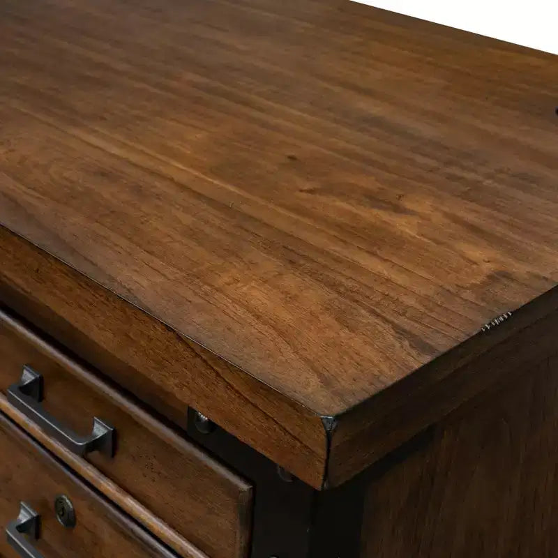 Martin Furniture Scrivania Addison a mezza colonna, Auburn: Robusti mobili per ufficio con archivio, nessun assemblaggio richiesto