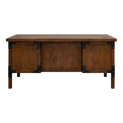 Martin Furniture Scrivania Addison a mezza colonna, Auburn: Robusti mobili per ufficio con archivio, nessun assemblaggio richiesto