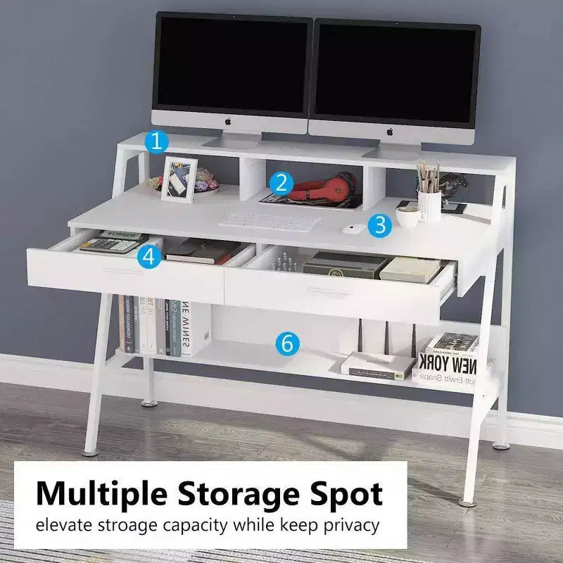 LITTLE TREE 47" Modern Computer Desk White