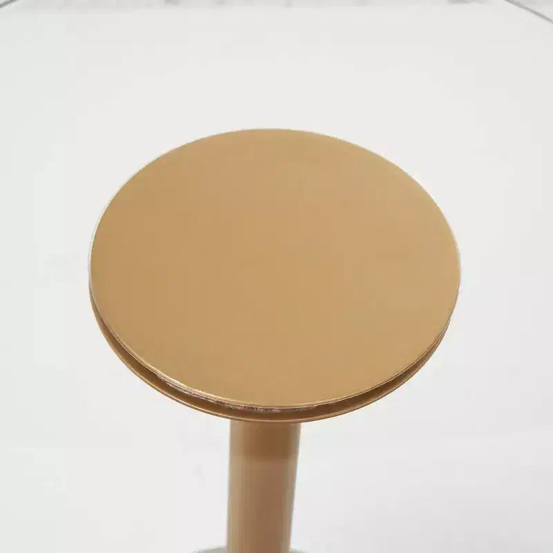 Olivia & May Acrylic Accent Table: Gold Stand, No Assembly, Indoor Use, Modern Style, 23" Height