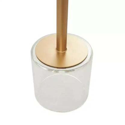 Olivia & May Acrylic Accent Table: Gold Stand, No Assembly, Indoor Use, Modern Style, 23" Height