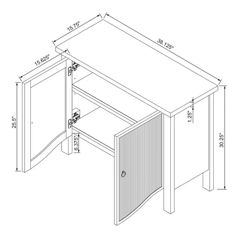 Elder 2 Door Cabinet Natural - Threshold™ designed with Studio McGee