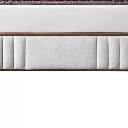 Letto matrimoniale "Eastern King" da 87,4" Kaleea in ciniglia grigio chiaro con finitura noce - Acme Furniture
