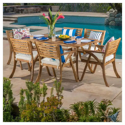 Hermosa 7pc Acacia Dining Set - Christopher Knight Home