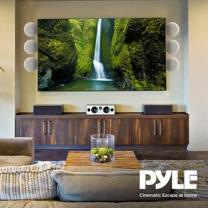 Pyle Sistema di Altoparlanti Home Audio Stereo a 2 Vie da Incasso a Parete/Soffitto da 8 Pollici, 6 Altoparlanti