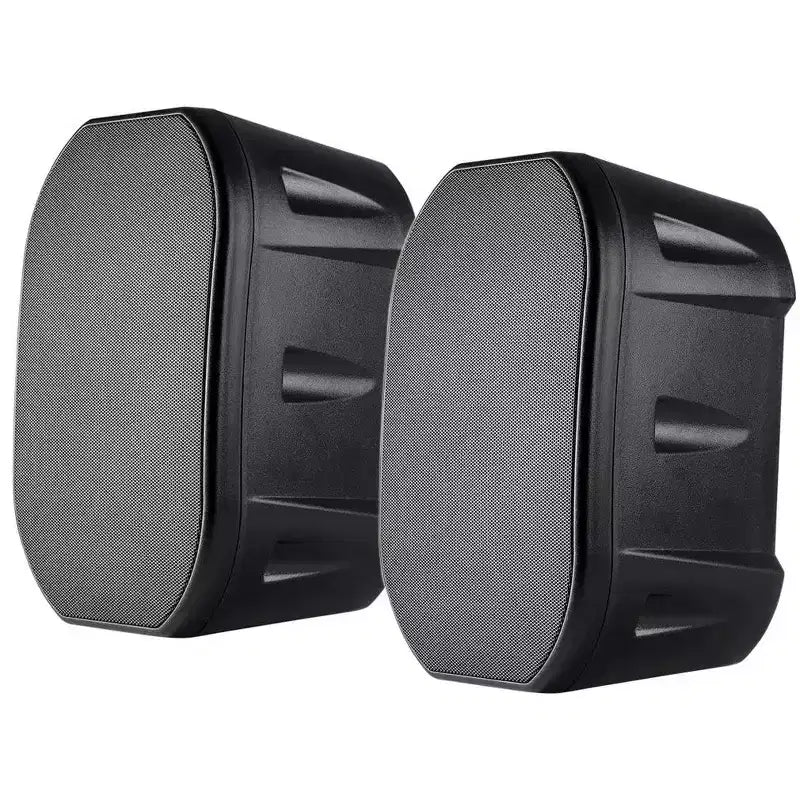 Monoprice 6.5-inch Weatherproof 2-Way Speakers with Wall Mount Bracket (Pair Black)