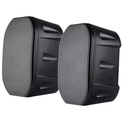 Monoprice 6.5-inch Weatherproof 2-Way Speakers with Wall Mount Bracket (Pair Black)