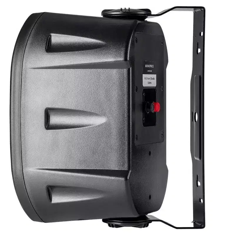 Monoprice 6.5-inch Weatherproof 2-Way Speakers with Wall Mount Bracket (Pair Black)