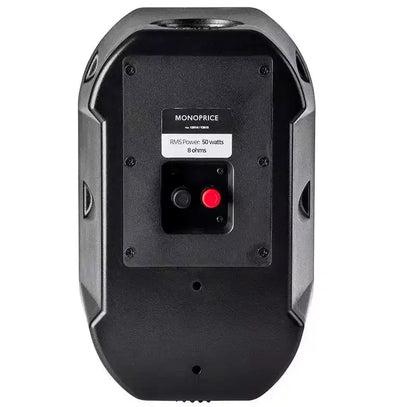 Monoprice 6.5-inch Weatherproof 2-Way Speakers with Wall Mount Bracket (Pair Black)