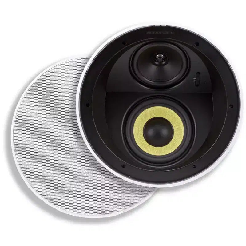 Monoprice 3 Way In-Ceiling Speakers - 6.5 Inches (Pair) With Concentric Mid/Highs, Aramid Fiber Cone Driver and Titanium Silk Dome Tweeters