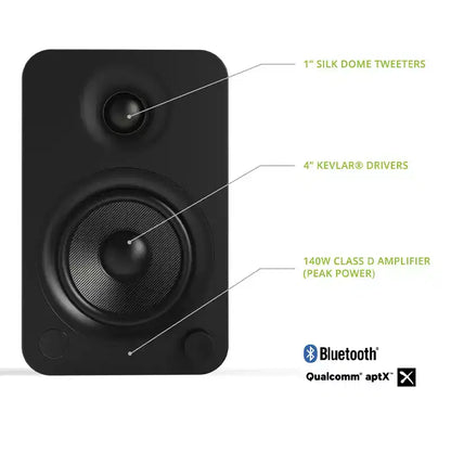 Kanto YU4 Altoparlanti Attivi da Scaffale con Bluetooth Integrato - Coppia