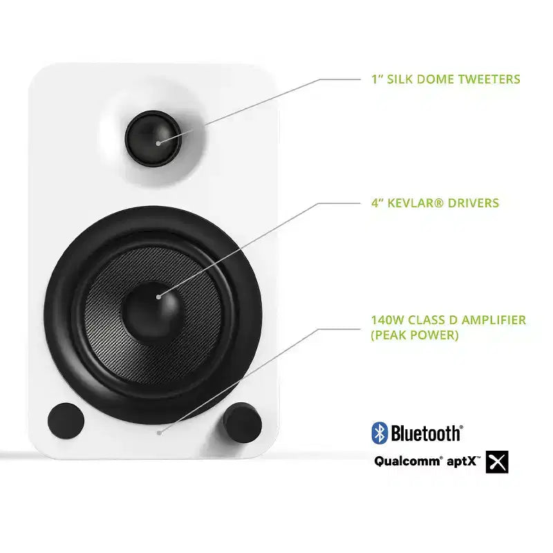 Kanto YU4 Altoparlanti Attivi da Scaffale con Bluetooth Integrato - Coppia