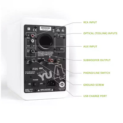 Kanto YU4 Altoparlanti Attivi da Scaffale con Bluetooth Integrato - Coppia