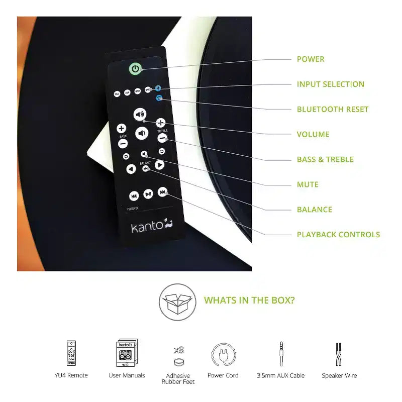 Kanto YU4 Altoparlanti Attivi da Scaffale con Bluetooth Integrato - Coppia