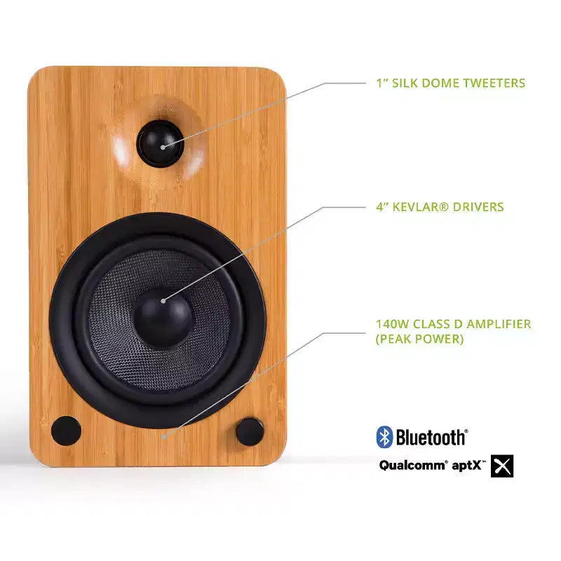Kanto YU4 Altoparlanti Attivi da Scaffale con Bluetooth Integrato - Coppia
