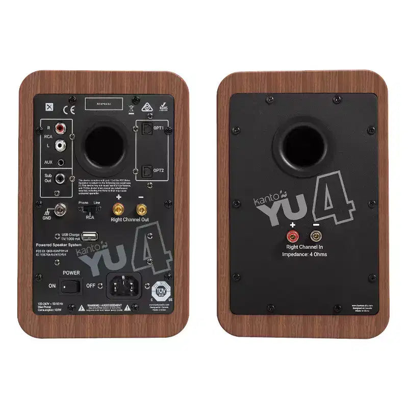 Kanto YU4 Altoparlanti Attivi da Scaffale con Bluetooth Integrato - Coppia