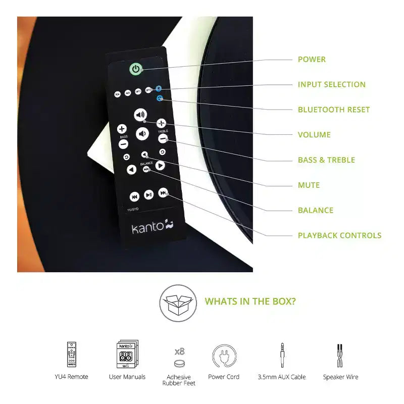 Kanto YU4 Altoparlanti Attivi da Scaffale con Bluetooth Integrato - Coppia