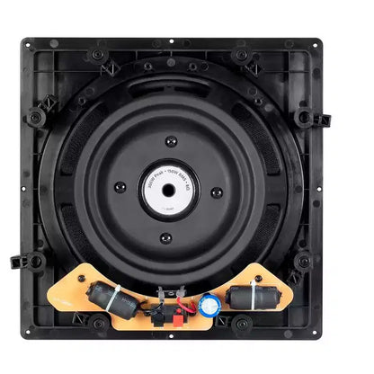 Monoprice Carbon Fiber Altoparlante da Incasso a Parete - 10 pollici (ciascuno) Subwoofer da 300 Watt, Facile Installazione per Home Theater - Serie Alpha