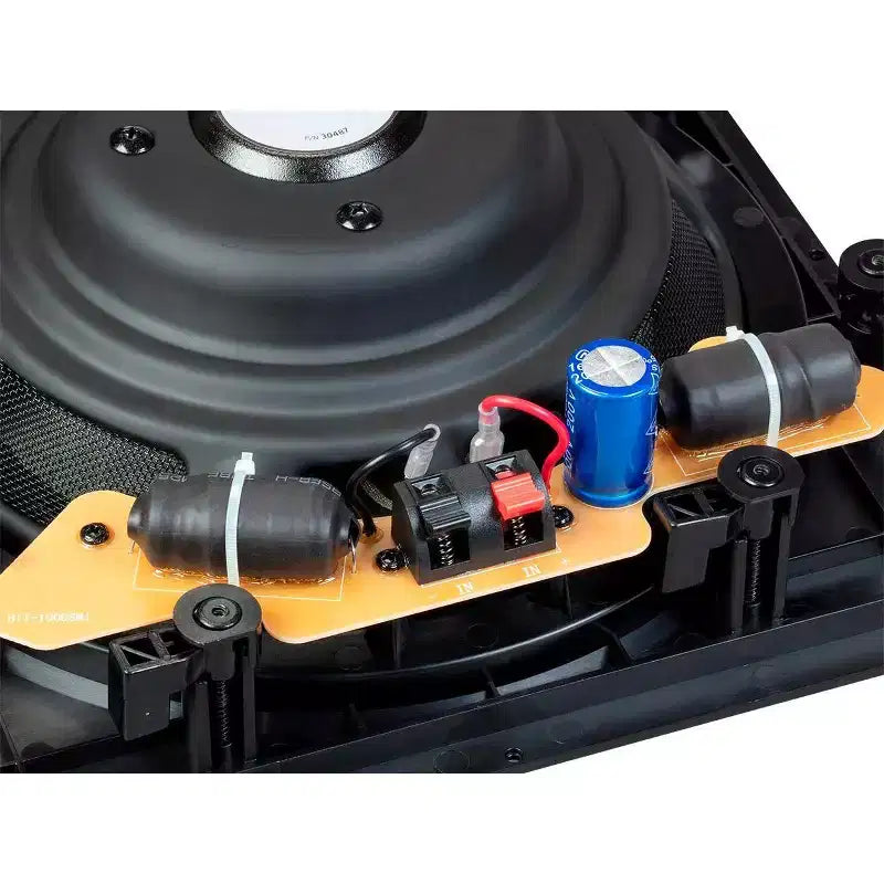 Monoprice Carbon Fiber Altoparlante da Incasso a Parete - 10 pollici (ciascuno) Subwoofer da 300 Watt, Facile Installazione per Home Theater - Serie Alpha