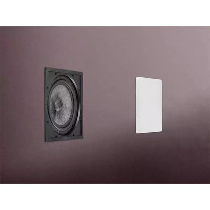 Monoprice Carbon Fiber Altoparlante da Incasso a Parete - 10 pollici (ciascuno) Subwoofer da 300 Watt, Facile Installazione per Home Theater - Serie Alpha