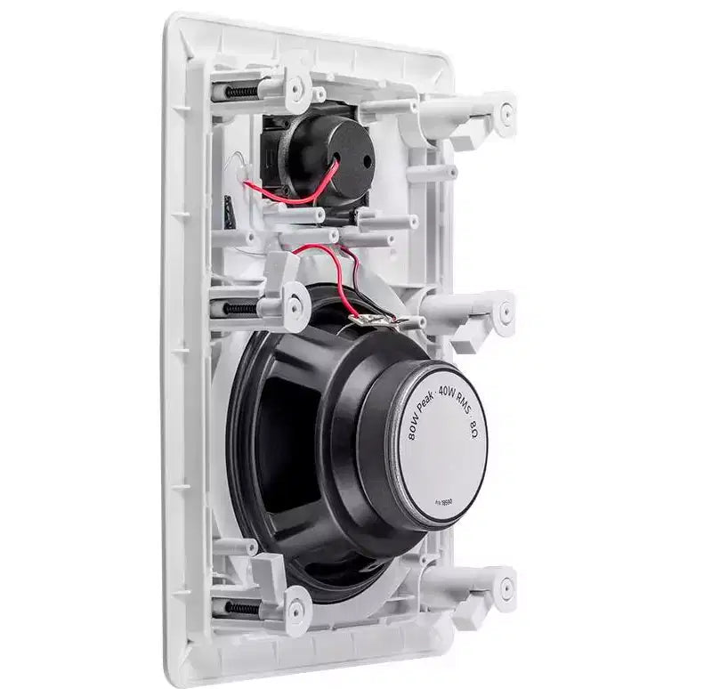 Monoprice 2-Way Polypropylene In-Wall Speakers - 6.5 Inch (Pair) With Paintable Grille - Aria Series