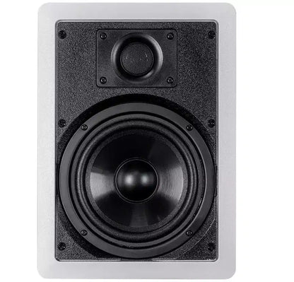 Monoprice 2-Way Polypropylene In-Wall Speakers - 6.5 Inch (Pair) With Paintable Grille - Aria Series