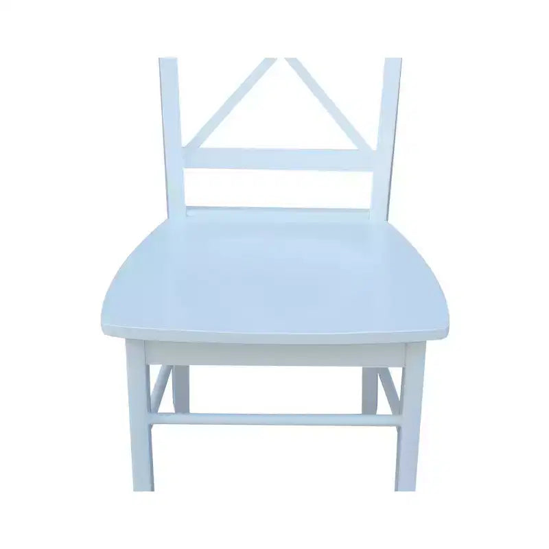 Set Tavolo da Pranzo Rotondo Estensibile International Concepts 36 con 4 Sedie a Croce