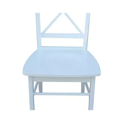 Set Tavolo da Pranzo Rotondo Estensibile International Concepts 36 con 4 Sedie a Croce