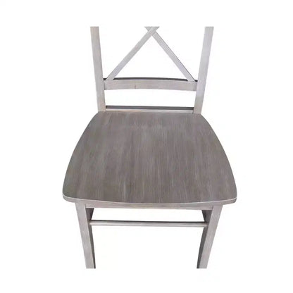 Set Tavolo da Pranzo Rotondo Estensibile International Concepts 36 con 4 Sedie a Croce