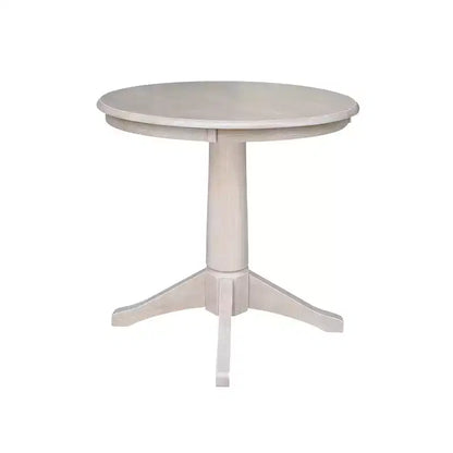 Tavolo con piedistallo Stacy piano rotondo noce americano marrone - International Concepts