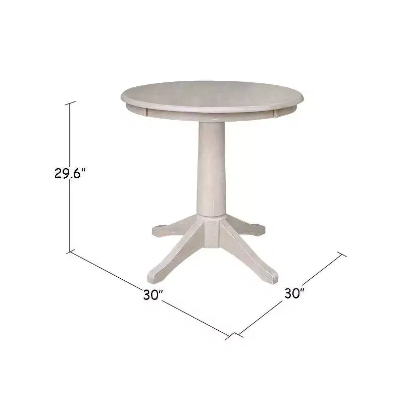Tavolo con piedistallo Stacy piano rotondo noce americano marrone - International Concepts